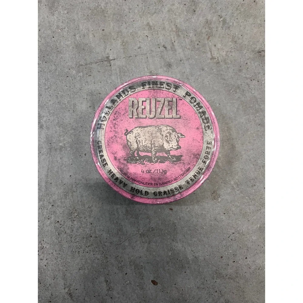Reuzel Heavy Hold Grease Pomade Pink Tin 4 oz New